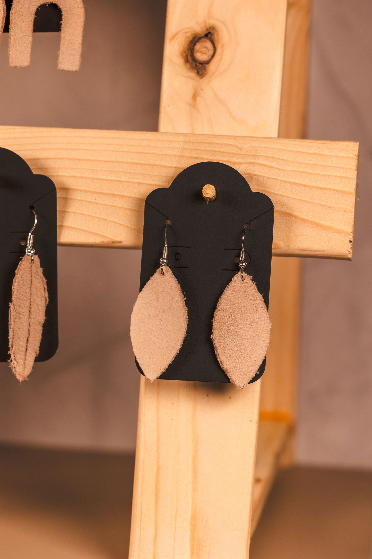 Earrings - leather