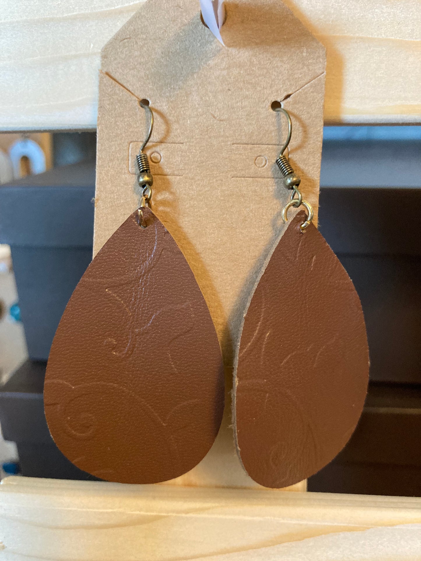 Earrings - leather