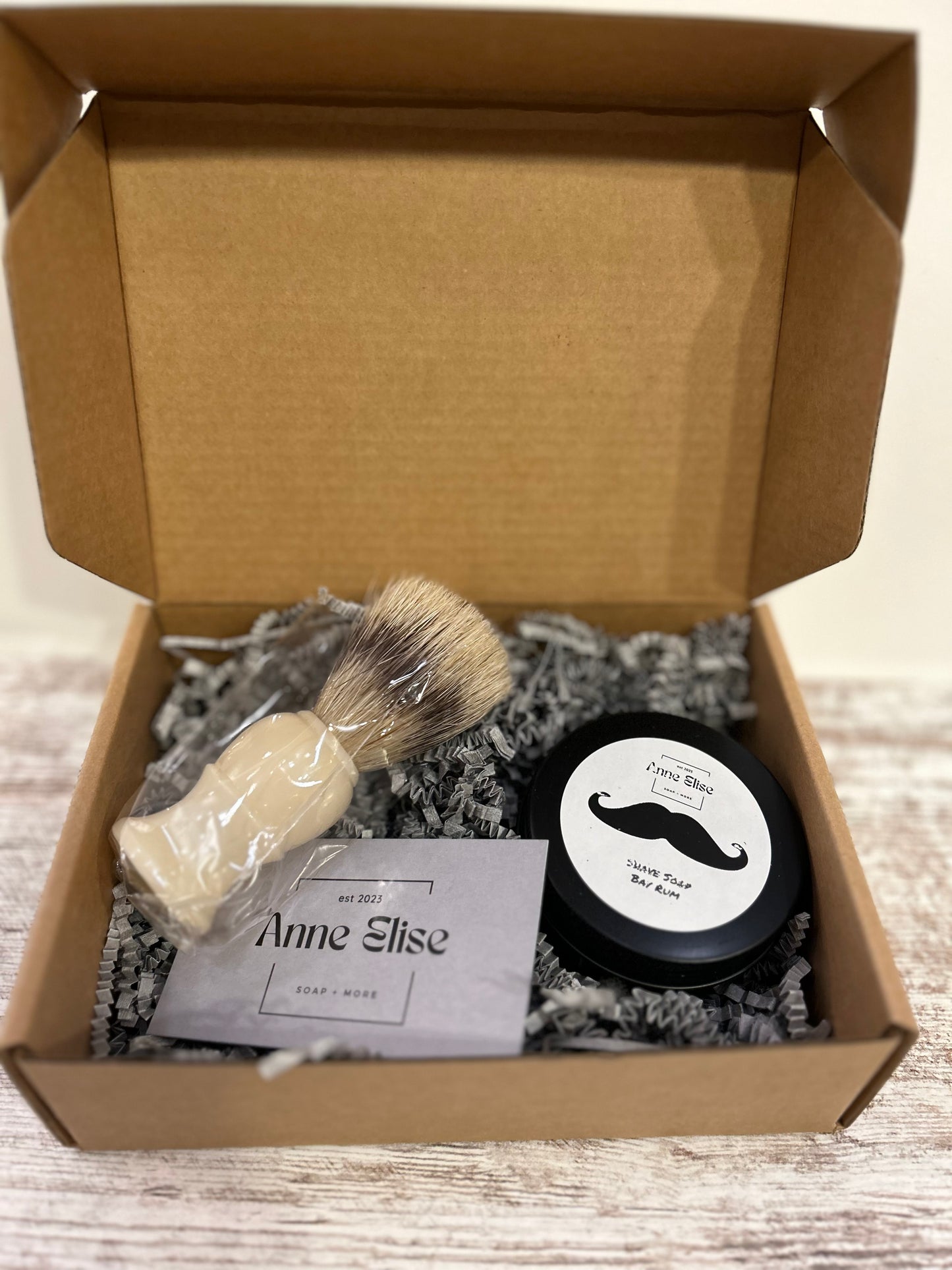 Shave Box- Shave Soap and brush