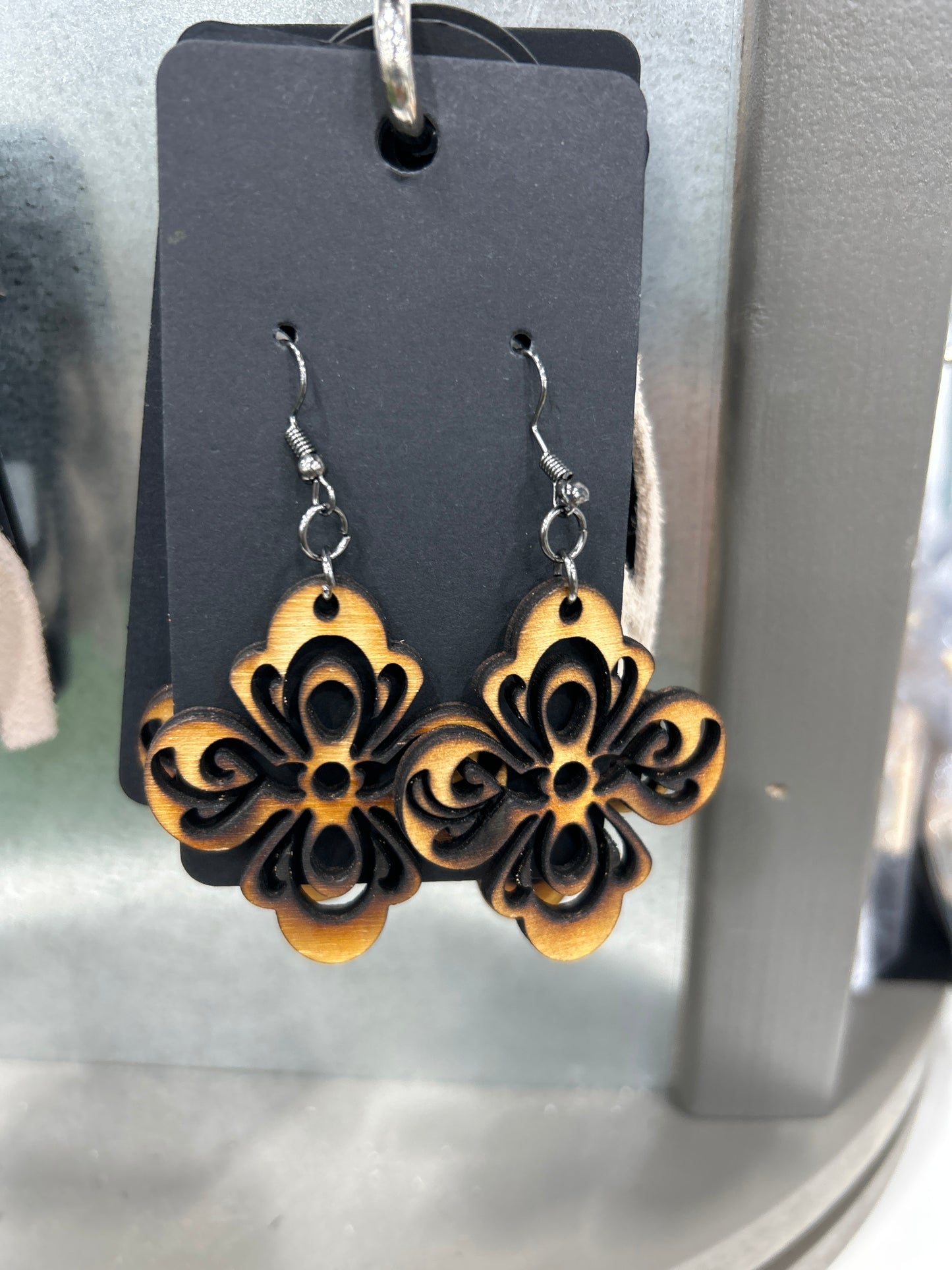 Earrings - wooden