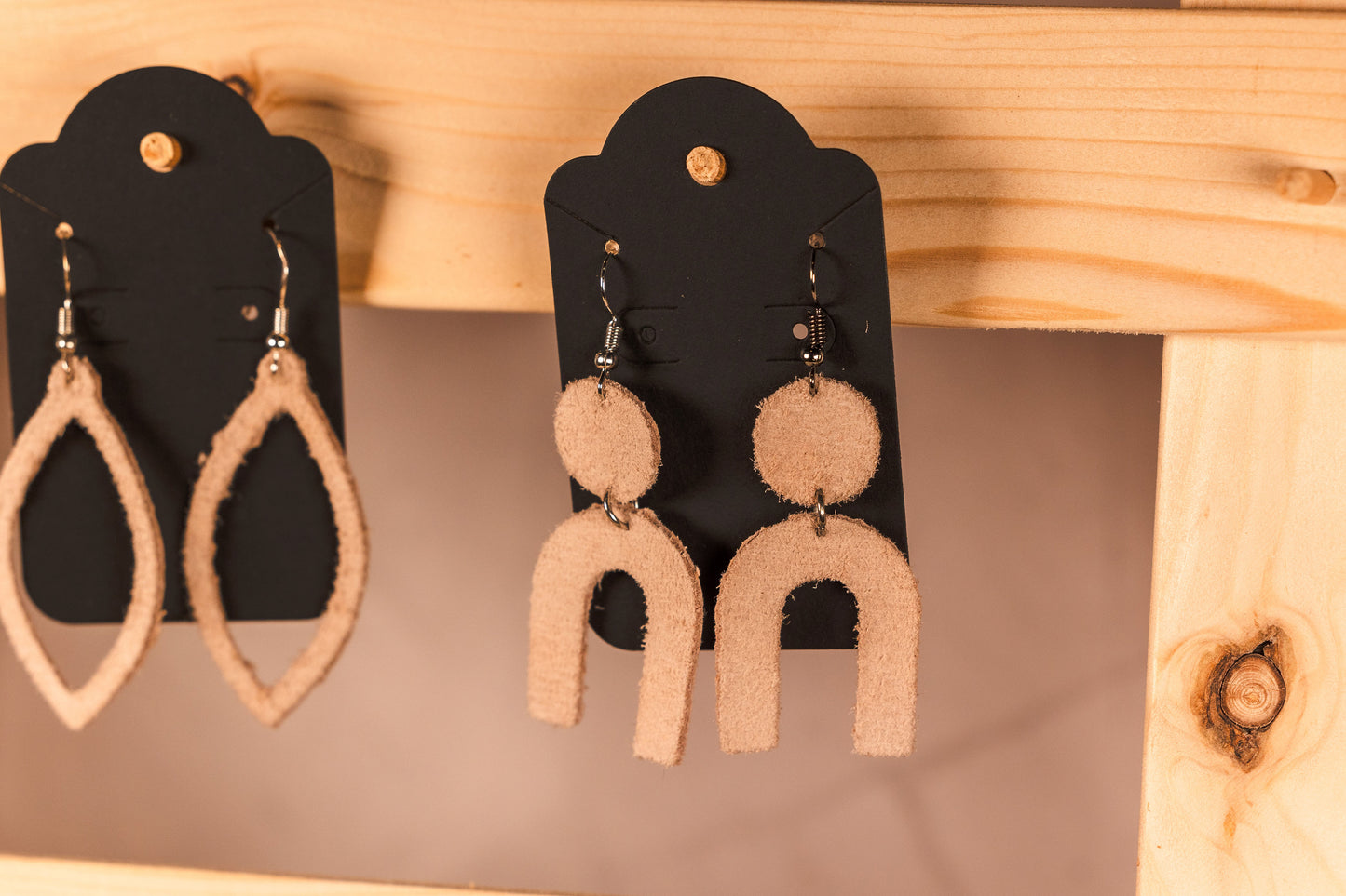 Earrings - leather